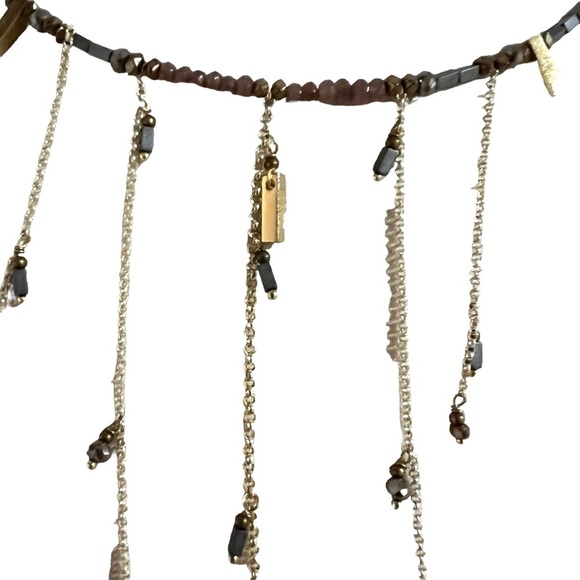 NAKAMOL Handcrafted Choker Necklace Beaded Crystals & Stones Adjustable - Picture 9 of 12